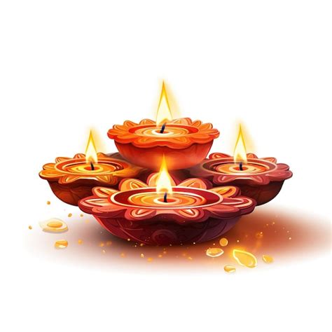 Happy Diwali Illustration Of Burning Diya On Happy Diwali Diwali