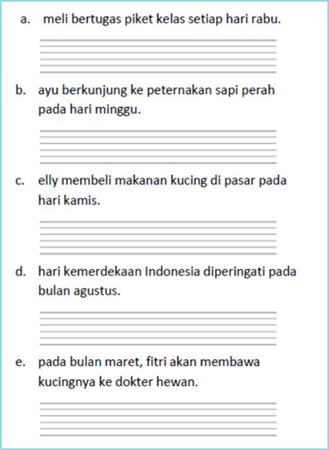 Materi Latihan Soal Bahasa Indonesia Kelas 2 Penggunaan Huruf Kapital