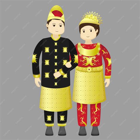 Premium Vector Aceh Indonesia Traditional Clothes Cute Cartoon Vector