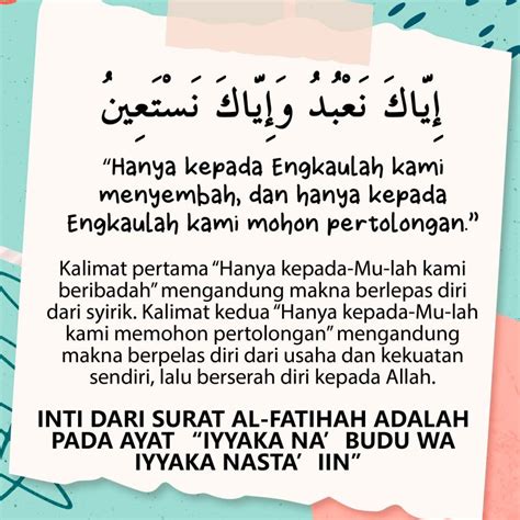 Memahami Iyyaka Nabudu Wa Iyyaka Nastaiin Tafsir Surat