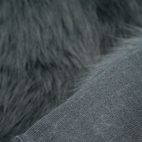 Gray Luxury Fox Faux Fur