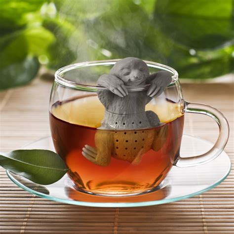 Slow Brew Tea Infuser - Cute Sloth Hanging Loose Leaf Tea Leaves Mug ...