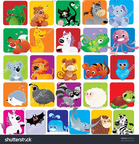 Animal Alphabet Stock Vector 82444525 Shutterstock