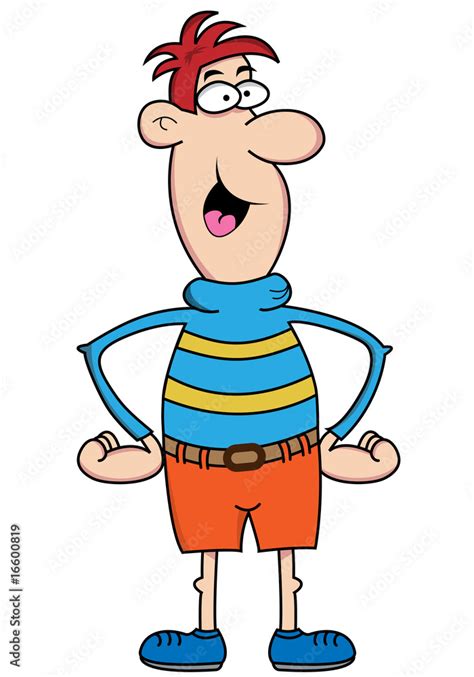 Funny man cartoon character with big nose Stock Vector | Adobe Stock