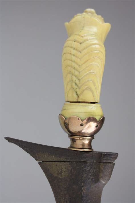 Fine Small Keris Dagger With Hippo Tusks Mounts Sumatra Oriental Arms