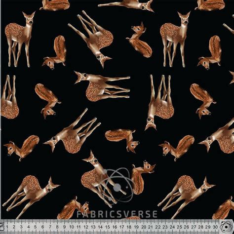 J004 Deer Print Fabricsverse