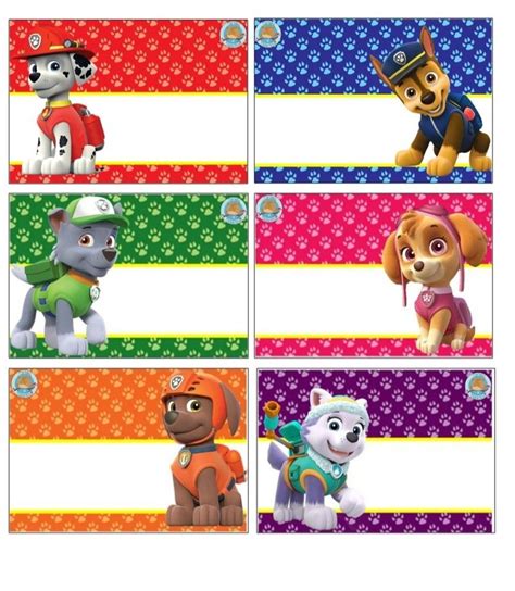 10 Etiquetas Escolares De Paw Patrol Gratis Para Editar E Imprimir