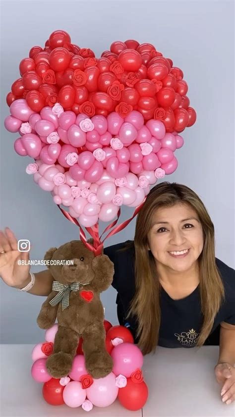 How You Make This Beautiful Floating Teddy Bear Balloons Valentines Balloons Valentines