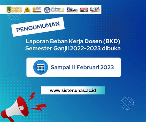 Penyampaian Laporan Beban Kerja Dosen Bkd Semester Ganjil Tahun