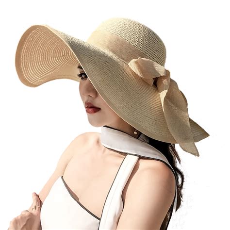 Exotic Big Brim Beach Straw Hat Womens Sunscreen Hat Hepsiburada Global