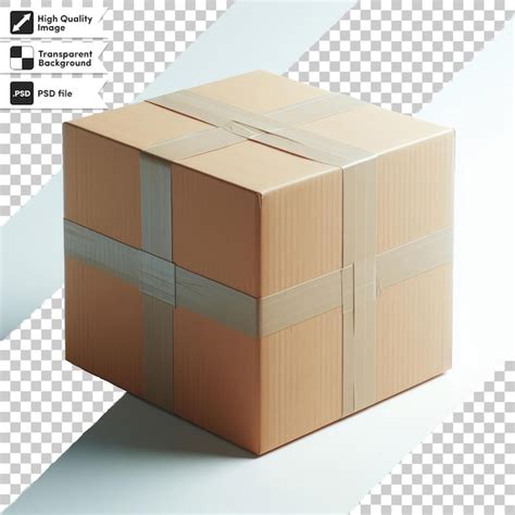 Premium PSD Psd Cardboard Box On Transparent Background With Editable