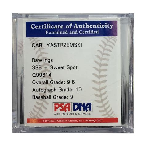 Lot Detail Carl Yastrzemski Autographed Baseball W Hof Tc