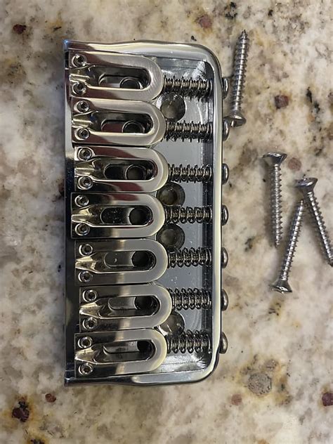 Hipshot 41075C Hardtail Bridge For 7 String Guitar Chrome Reverb