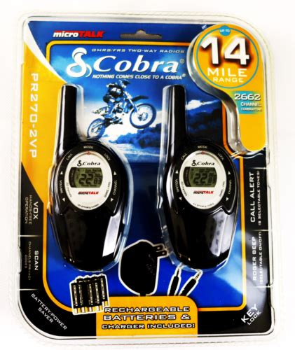 Cobra MicroTALK PR 270 2 VP Two Way Radio GMRS FRS Sealed New In The