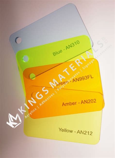 Acrylic Sheets – Fluorescent Colour – Kings Materials Pte Ltd