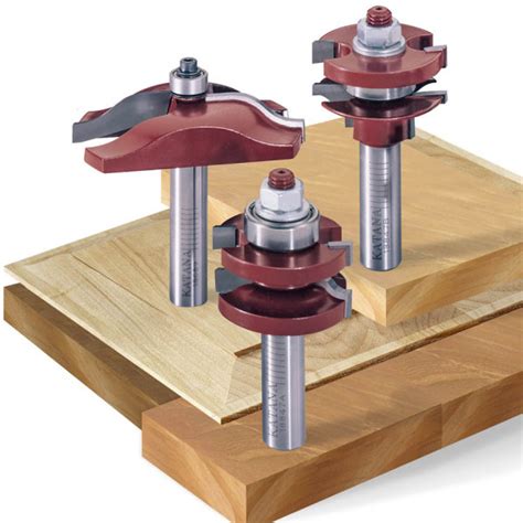 Raised Panel Cabinet Door Router Bit Set 3 Pc MLCS Premium