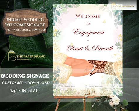 Indian Engagement Welcome Signs Sagai Posters To Mehndi Welcome Board