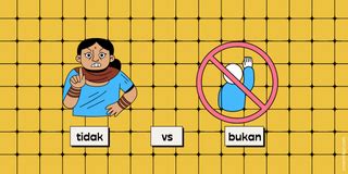 tidak  bukan  types