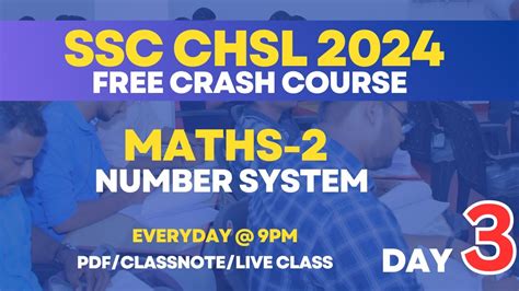 Ssc Chsl Day Maths Number System Chsl Free Crash Class In