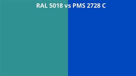 Ral 5018 Vs Pms 2728 C Ral Colour Chart Uk