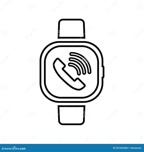 Device Smart Watch Line Icon Outline Vector Stock Illustration Illustration Of Design