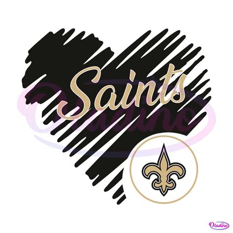 Heart New Orleans Saints NFL Team Logo SVG Digital File