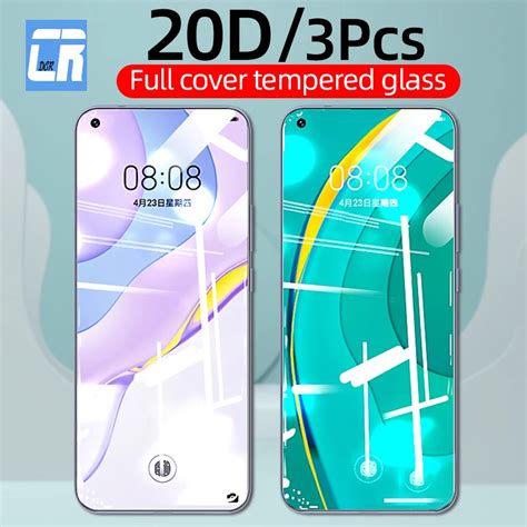 Screen Protector Huawei Nova 7i Tempered Glass Screen Protector 1 3pcs 20d Aliexpress