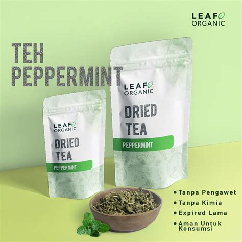 Jual Teh Daun Peppermint Kering LEAF ORGANIC Dried Tea Mint Premium