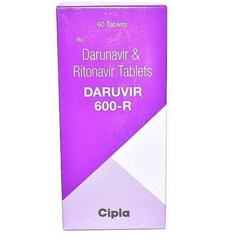 Daruvir 600 R Tablet Darunavir And Ritonavir Tablets Cipla Ltd 60