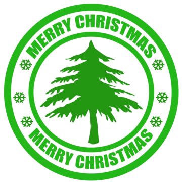 Merry Christmas Label With Stamp Vector Label With Stamp Png And