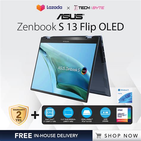 ASUS Zenbook S 13 Flip OLED 13 3 I7 1260P 16GB LPDDR5 1TB SSD