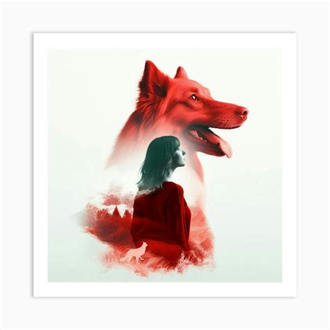 Red Wolf Art Print by DREAMERARTS - Fy