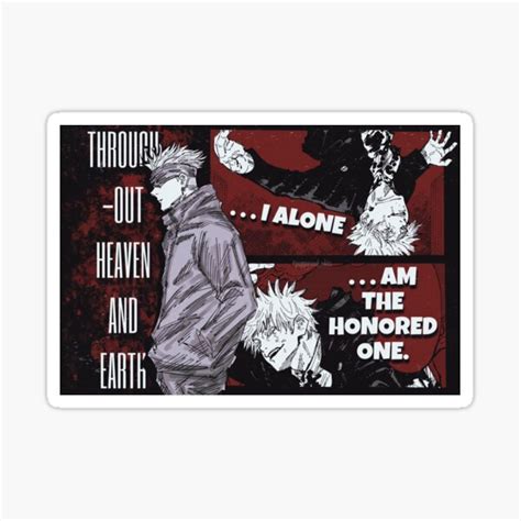 "I alone am the honored one." Sticker for Sale by Sakurazoe | Redbubble