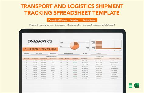 Transport And Logistics Inventory Tracking System Template In Excel