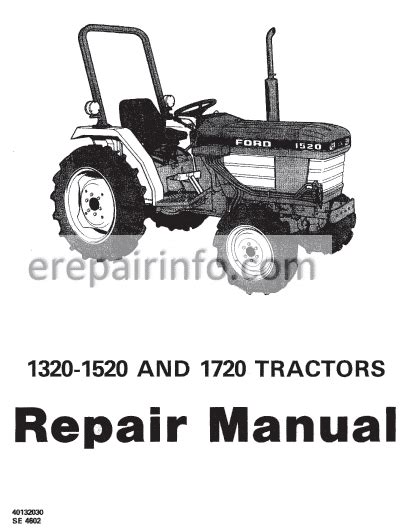 Buy And Download Ford New Holland 1320 1520 1620 1715 1720 Service