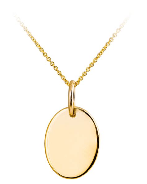 Oval Engravable Pendant in 14k Yellow Gold : 44961 : Arden Jewelers