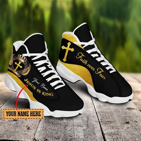 Christian Shoes, Jesus Lion And Fire Custom Name Jd13 Shoes, Jesus ...