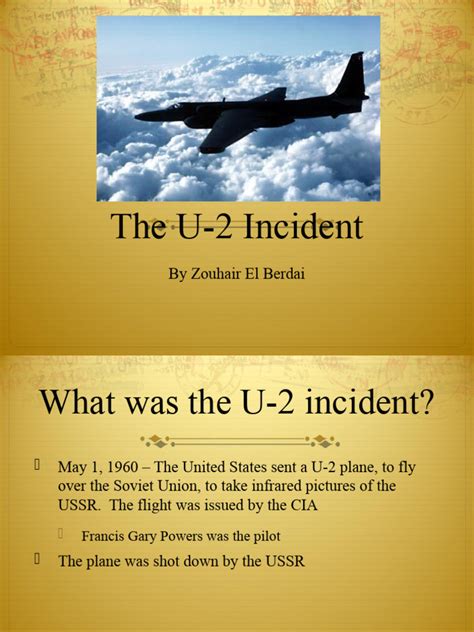 The U-2 Incident: by Zouhair El Berdai | PDF | Lockheed U 2 ...