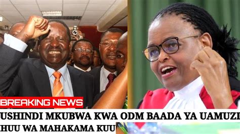 Breaking News Raila Apata Ushindi Mkubwa Kwa Chama Cha Odm Baada Ya