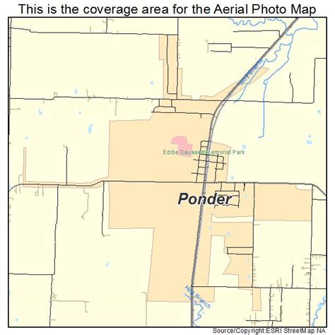 Aerial Photography Map of Ponder, TX Texas