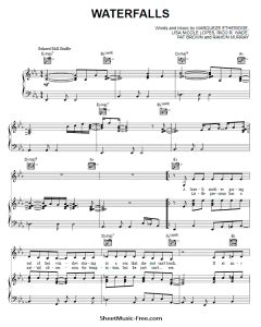 Waterfalls Sheet Music TLC - ♪ SHEETMUSIC-FREE.COM