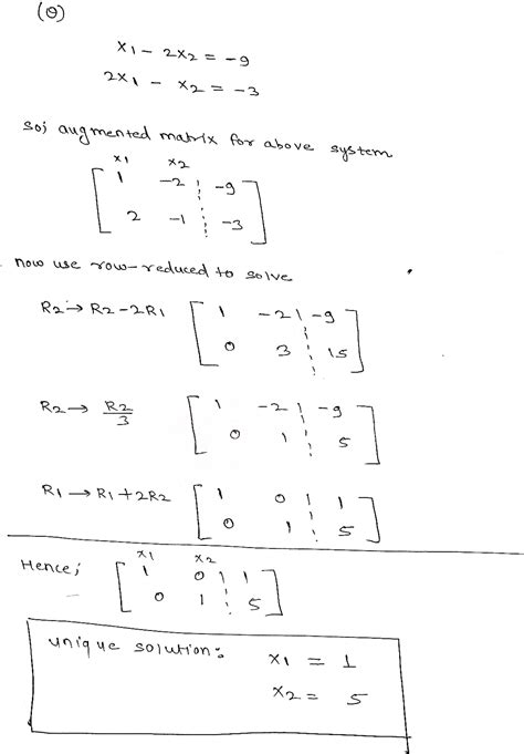 [solved] Solve The System Of Equations Using Augmented Matrix Methods