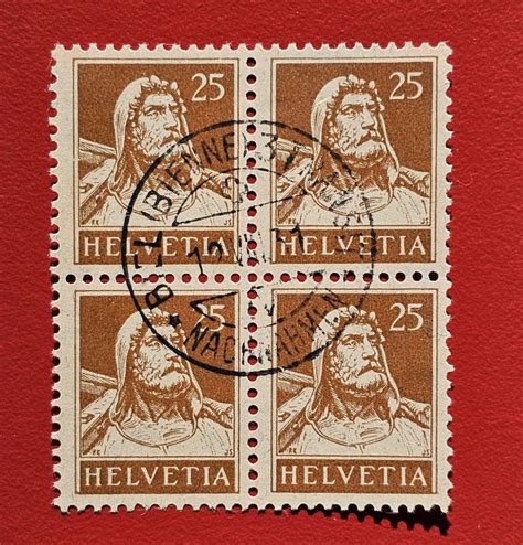 TELL 175 VIERERBLOCK VOLLSTEMPEL BIEL BIENNE 1931 Kaufen Auf Ricardo