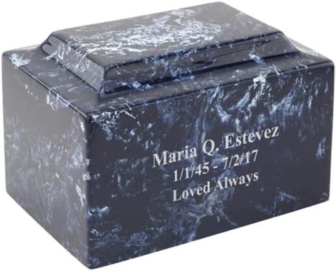 Amazon Custom Engraved Navy Classic Cultured Marble Cremation Urn