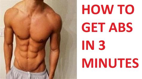 How To Get Abs In Minutes At Home Fast Youtube