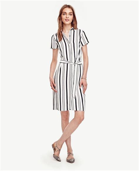 Double Stripe Shirtdress Ann Taylor Women Fashion Clothing Clothes