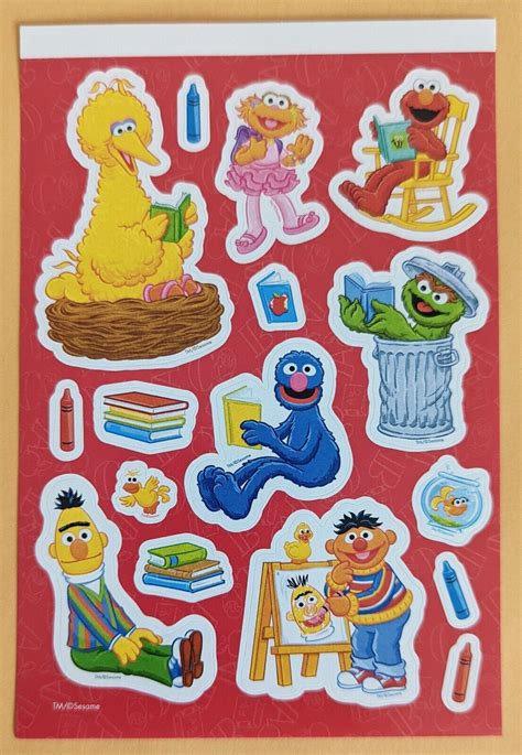 Sesame Street Sticker Sheet Ebay