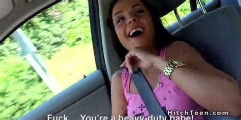 Nasty Teen Hitchhiker Flashing Pussy In Strangers Car Tnaflix