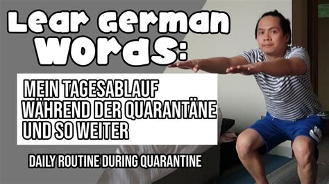 LEARN GERMAN WORDS WORTSCHÄTZE Mein Tagesablauf während der