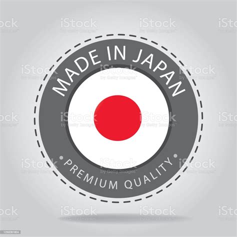 Made In Japan Seal Japanese National Flag Stock Illustration Download